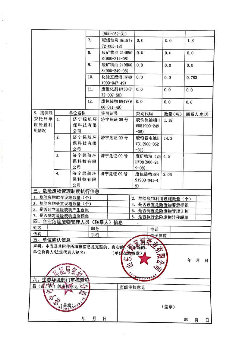 2025年世界杯官网线上平台宏河纸业危险废物第二季度报表_Page2.jpg